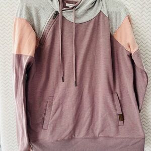 Maurices Pink and Gray Hoodie